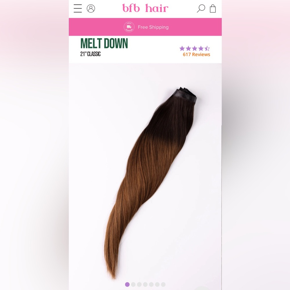bfb hair Extensions in “Melt down” 21” Classic